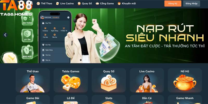 Hướng dẫn đăng ký nạp rút tiền trên nhà cái TA88