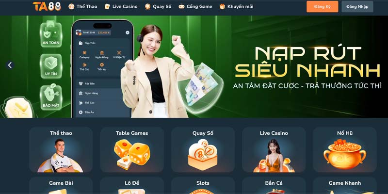 Hướng dẫn đăng ký nạp rút tiền trên nhà cái TA88